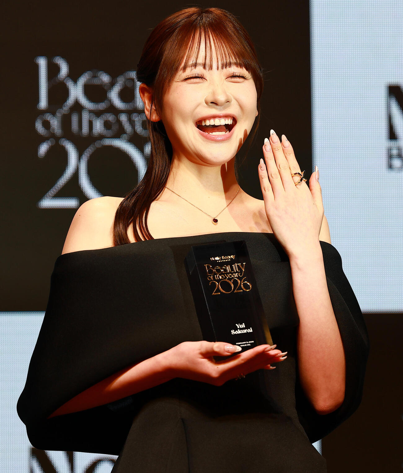 「Beauty of the year 2026」を受賞した、ネイル部門の櫻井優衣（撮影・野上伸悟）