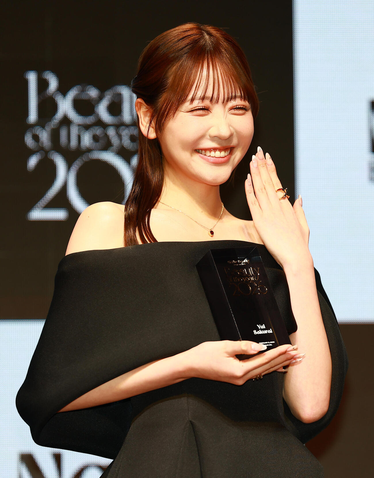 「Beauty of the year 2026」を受賞した、ネイル部門の櫻井優衣（撮影・野上伸悟）
