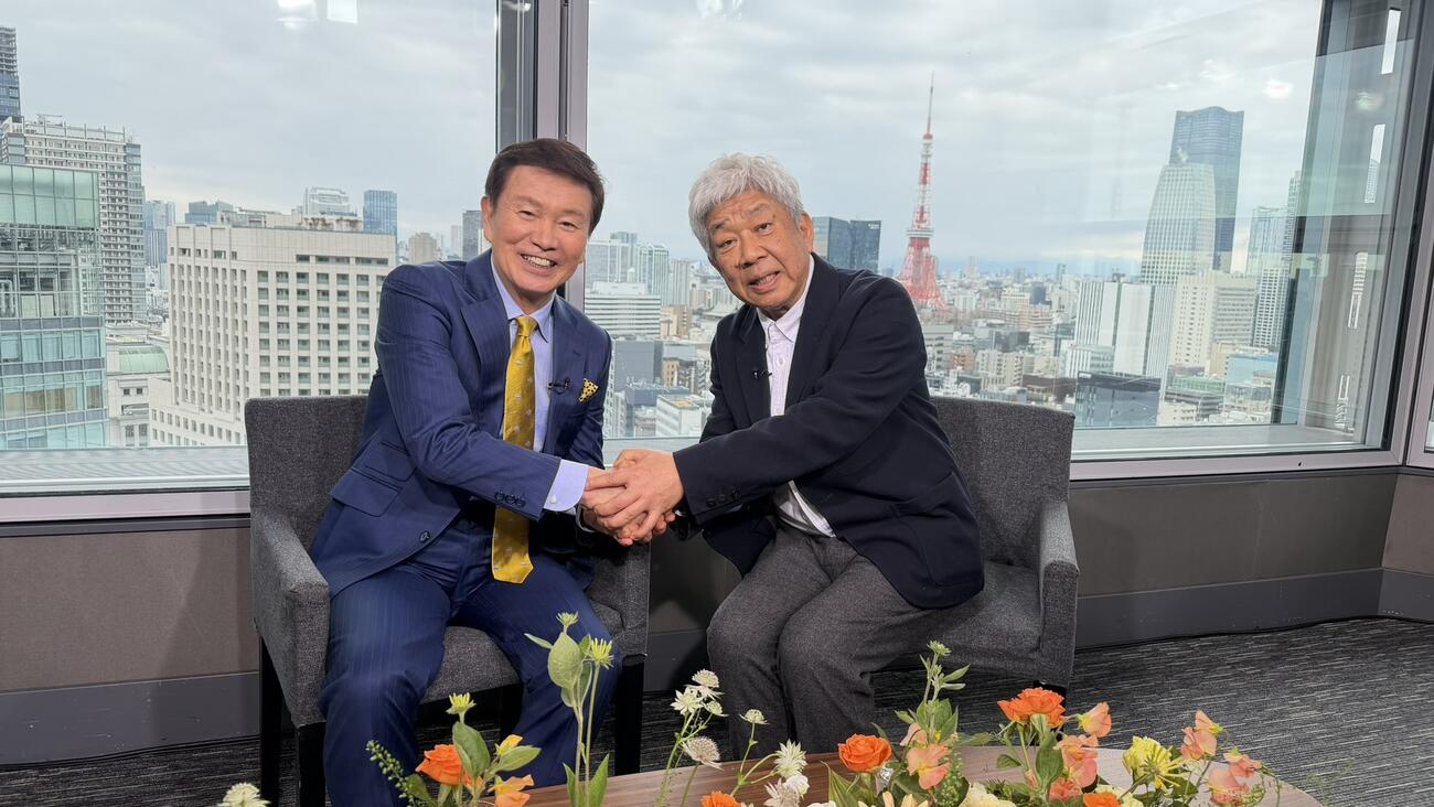 森田健作と大崎洋マザー・ハハ代表理事