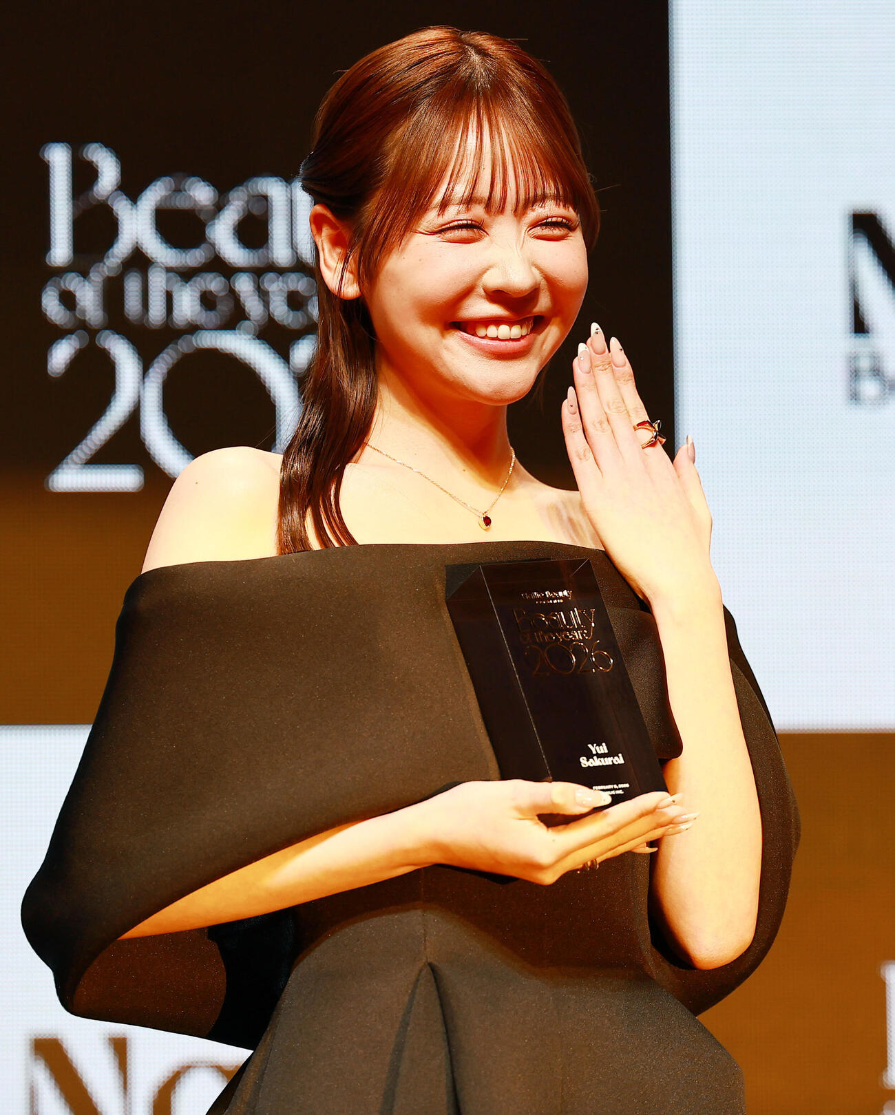 「Beauty of the year 2026」を受賞した、ネイル部門の櫻井優衣（撮影・野上伸悟）