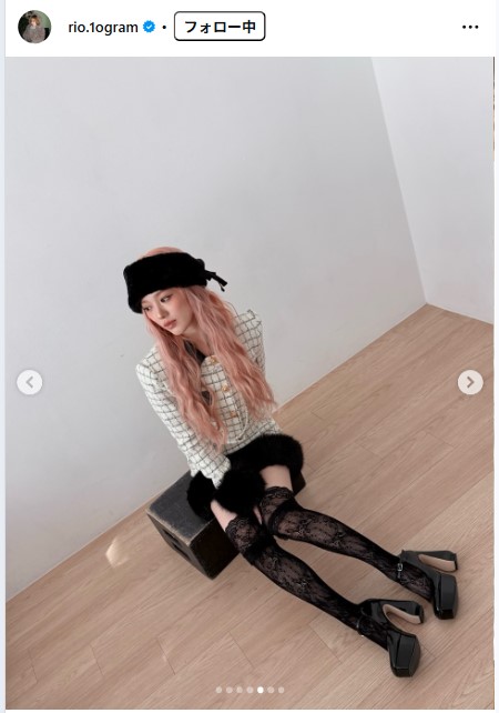NiziUのRIOのインスタグラムから