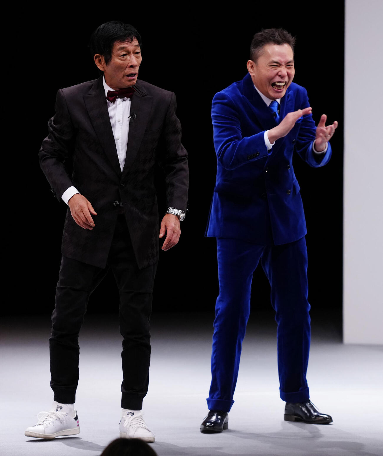 TITAN LIVE30周年記念公演に古希還暦として臨む明石家さんま（左）と太田光（撮影・垰建太）