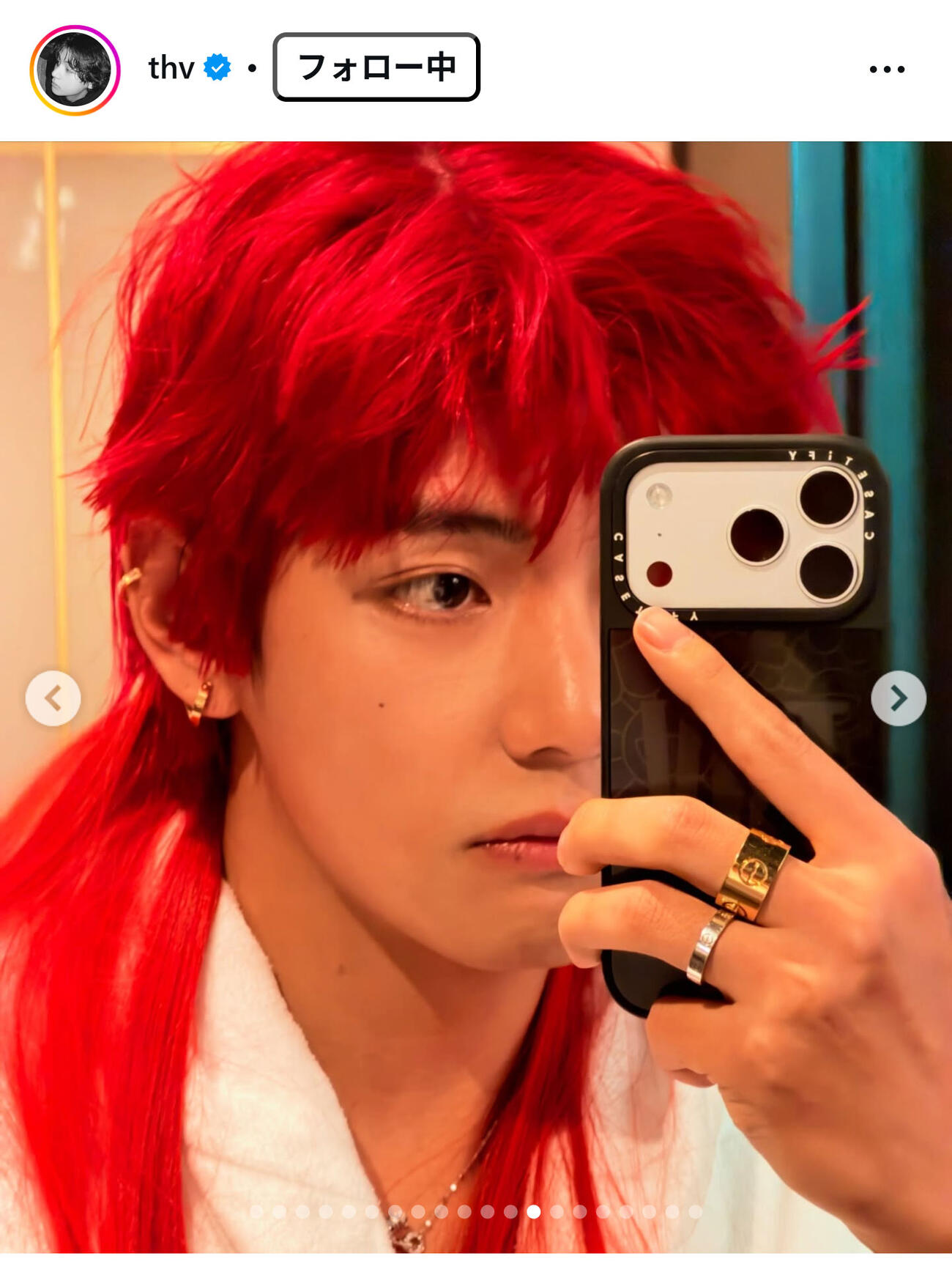 BTSのVのインスタグラムから