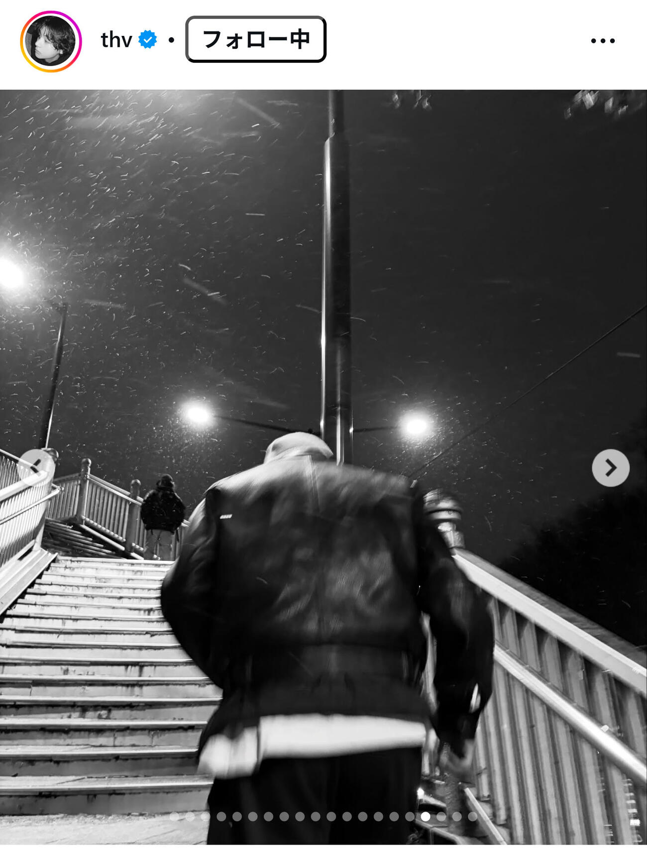 BTSのVのインスタグラムから