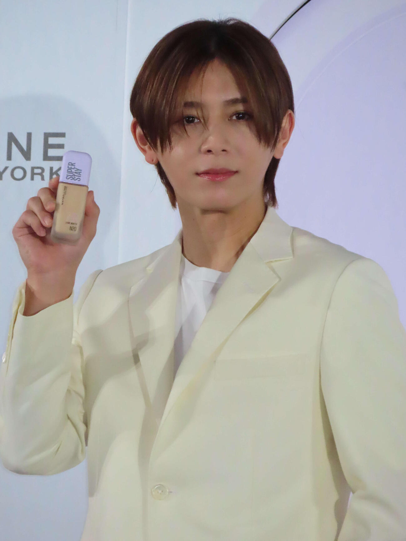 「メイベリン　ニューヨーク　ジャパンアンバサダー」発表会に出席した山田涼介