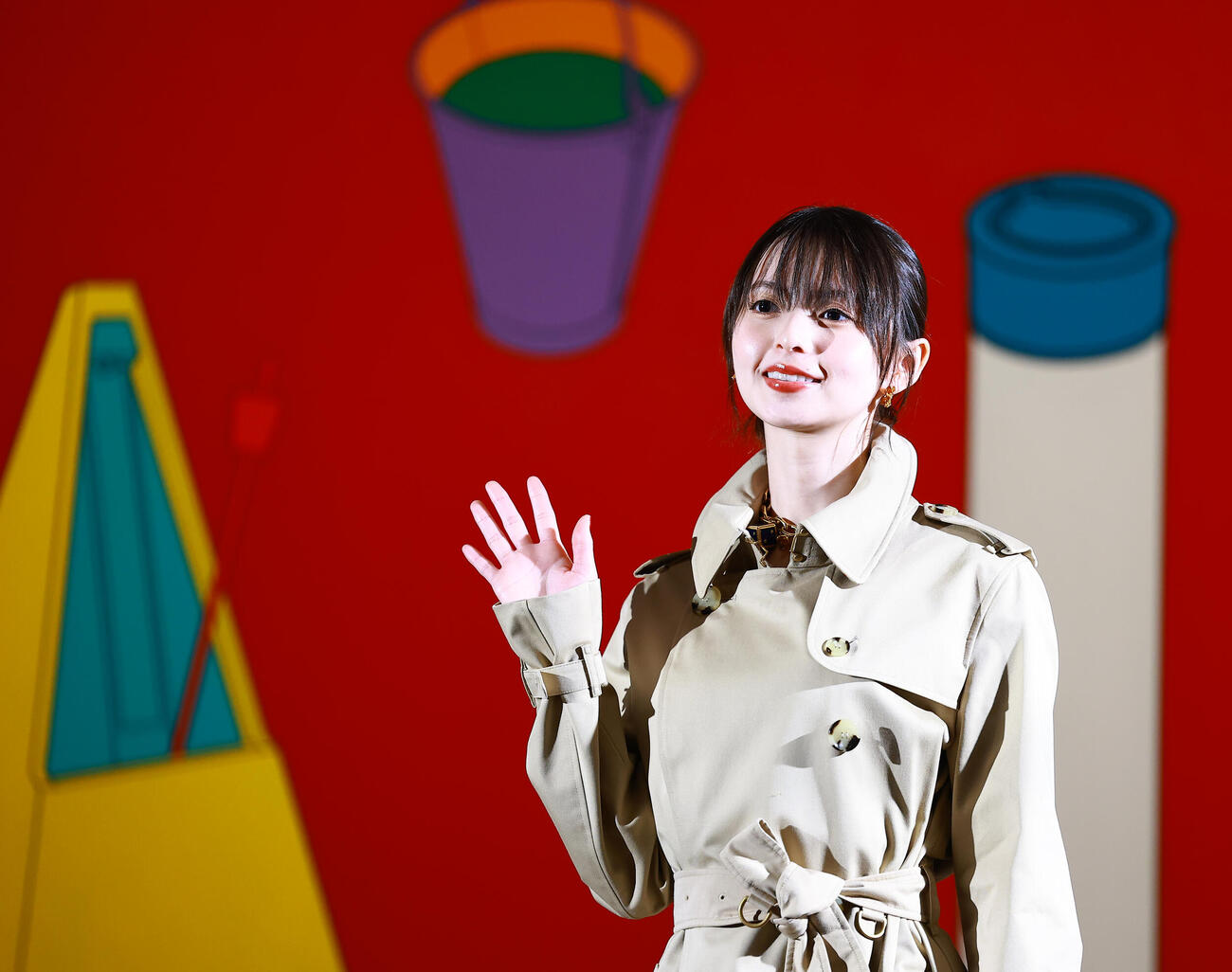 国立新美術館「テート美術館－YBA＆BEYOND　世界を変えた90s英国アート」の会見に登場したアンバサダーの齋藤飛鳥（撮影・野上伸悟）