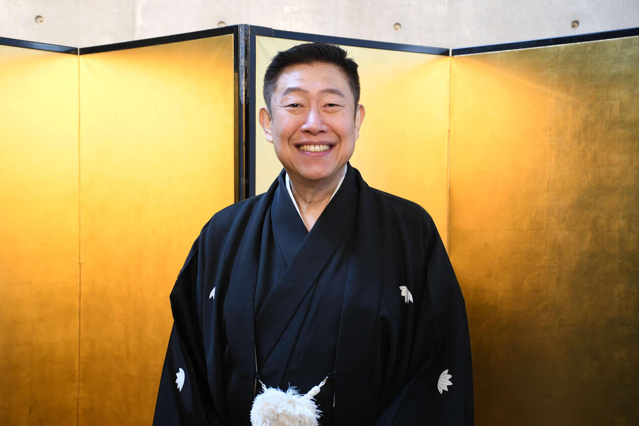 芸歴40周年記念独演会を開催する笑福亭鶴二（撮影・阪口孝志）