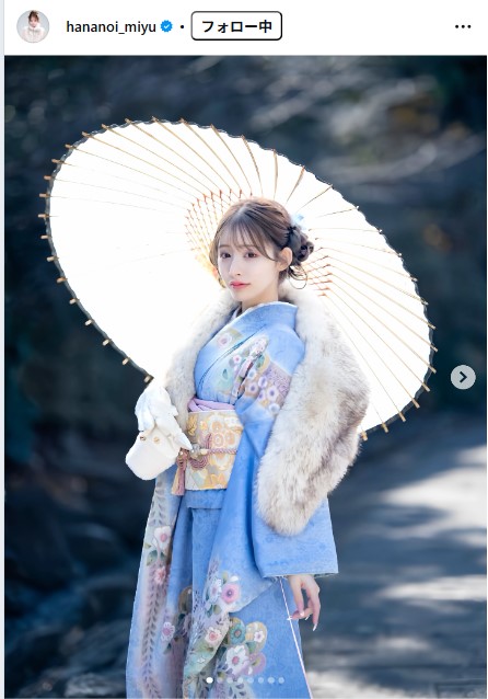 花乃衣美優のインスタグラムから