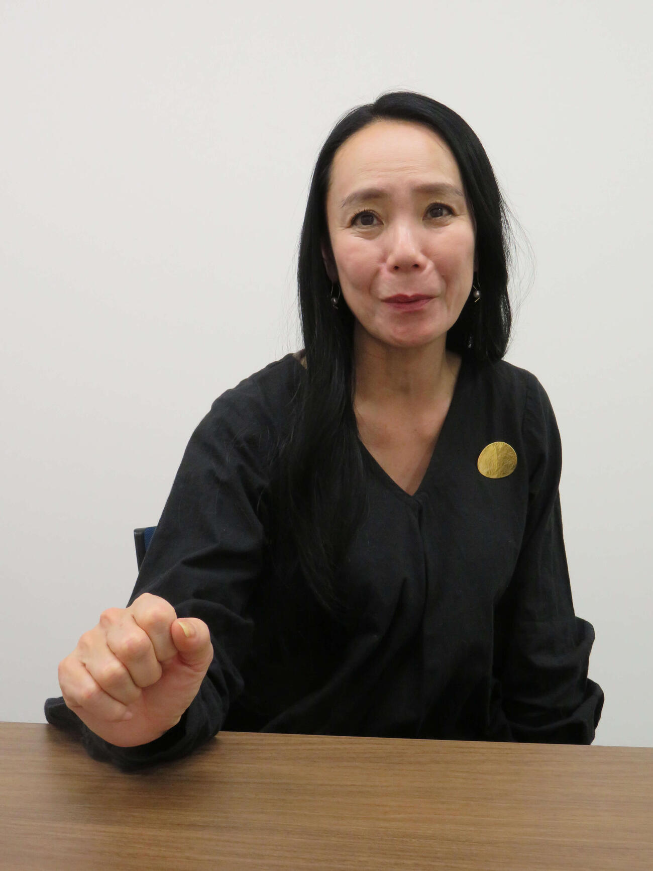 4年ぶりの新作映画「たしかにあった幻」について語る、河瀨直美監督（撮影・村上幸将）