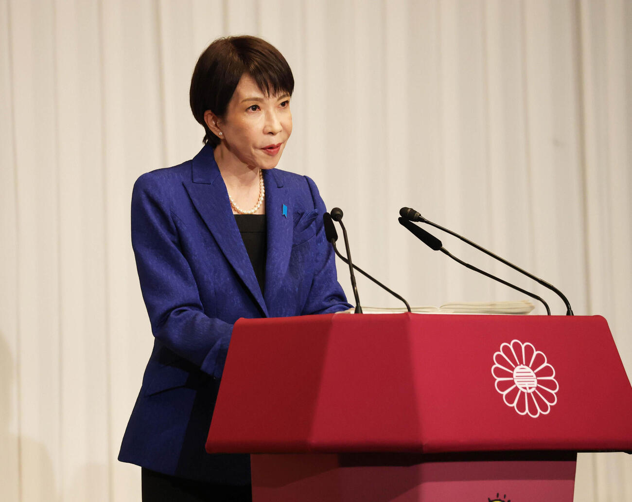 衆議院選挙を終え記者会見する高市早苗自民党総裁
（2026年2月撮影）