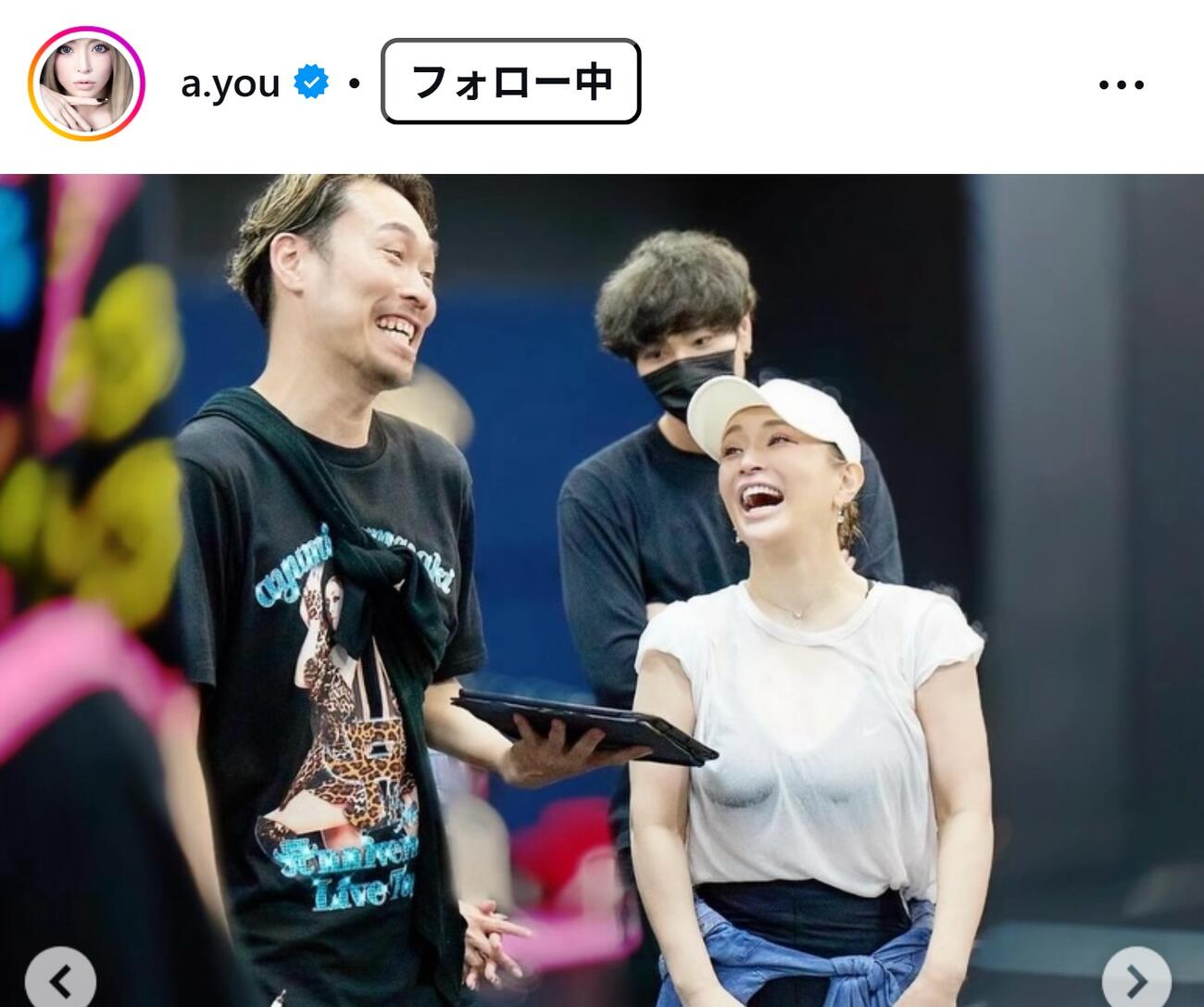 浜崎あゆみのインスタグラムから