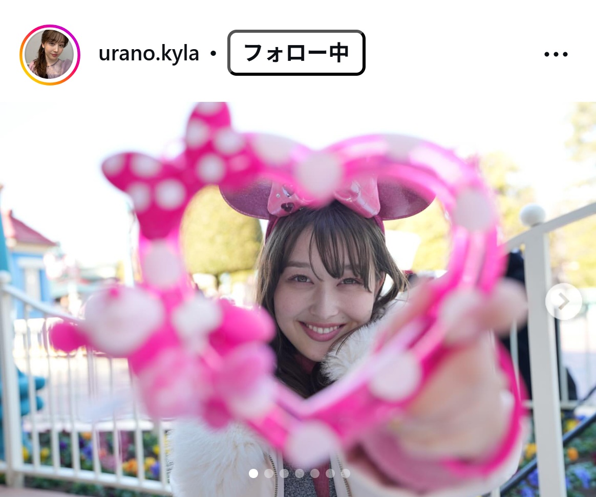 浦野芽良アナのインスタグラムから