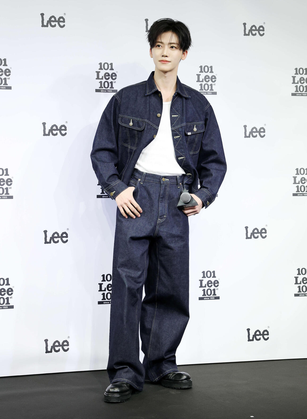 Lee APACブランドアンバサダーに就任したNCTのJAEMIN（撮影・鈴木正人）　