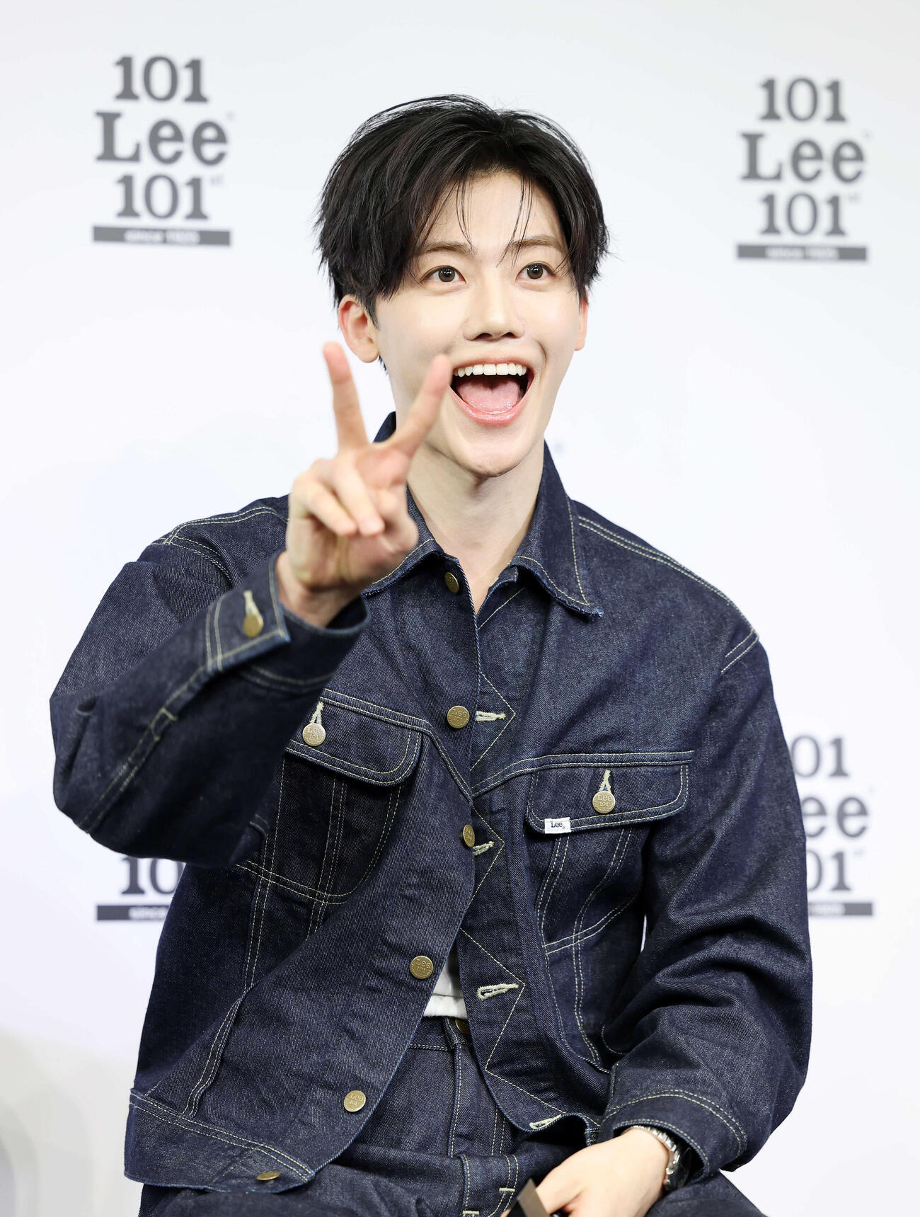 Lee APACブランドアンバサダーに就任したNCTのJAEMIN（撮影・鈴木正人）　
