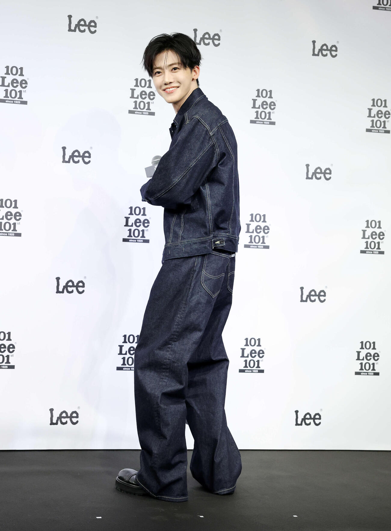 Lee APACブランドアンバサダーに就任したNCTのJAEMIN（撮影・鈴木正人）　