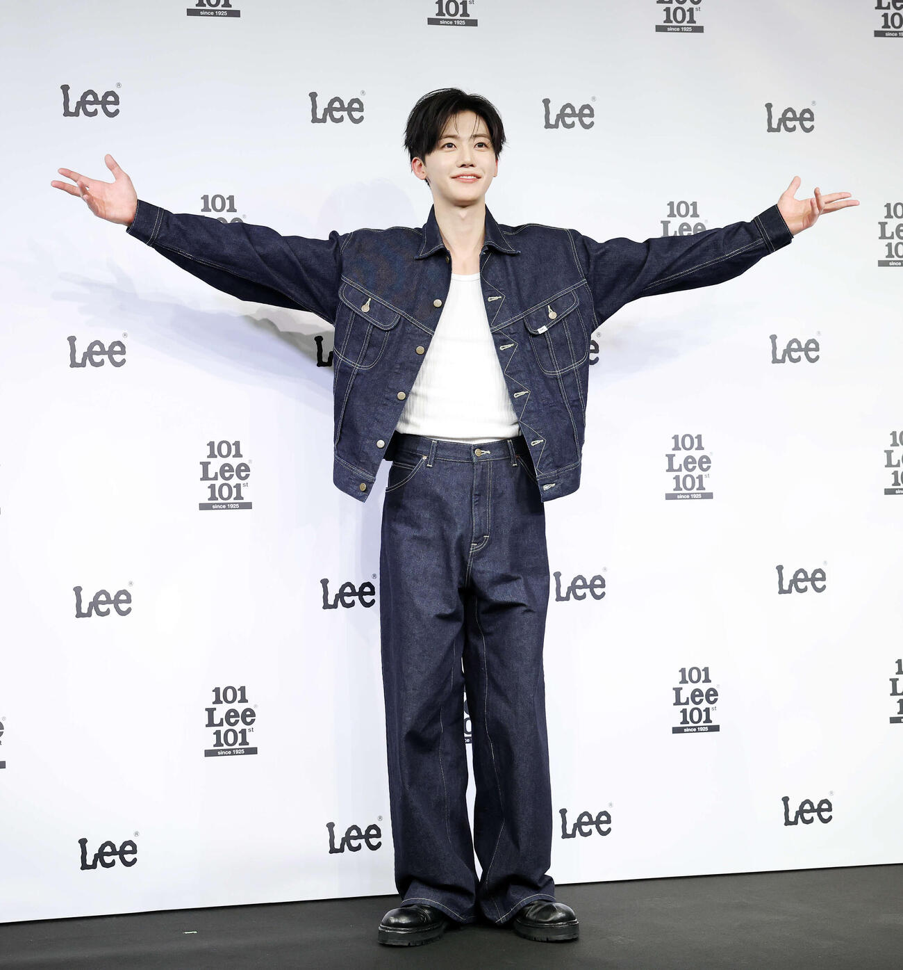 Lee APACブランドアンバサダーに就任したNCTのJAEMIN（撮影・鈴木正人）　