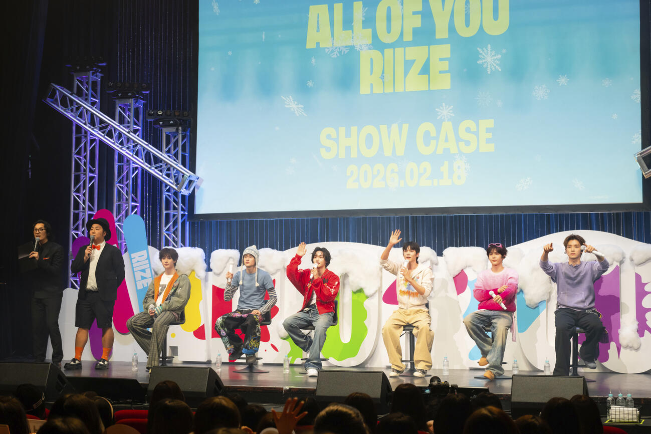The 2nd Japan Single「All of You」発売記念ショーケースを開催したRIIZE（田中聖太郎写真事務所撮影）