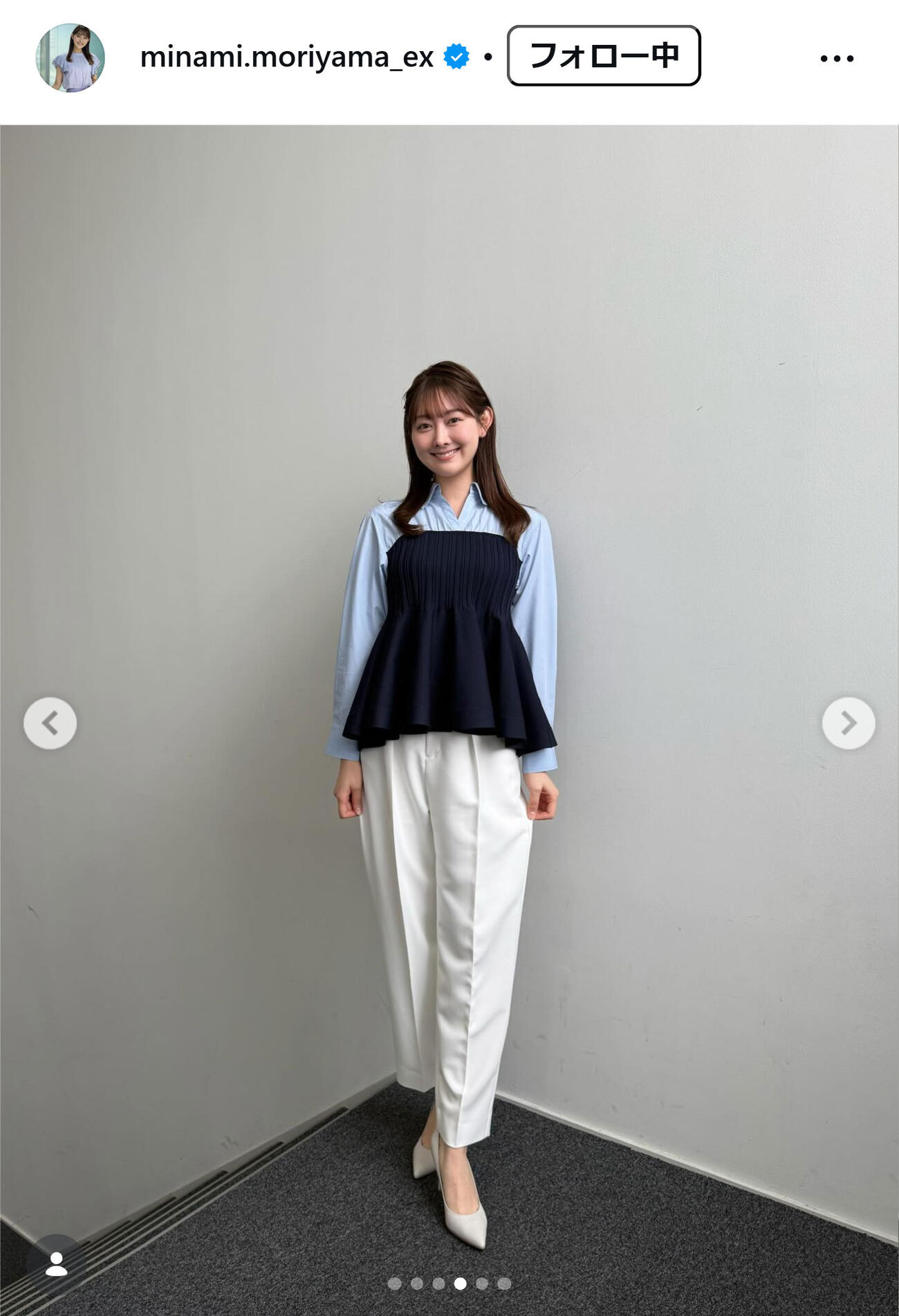 森山みなみアナのインスタグラムから