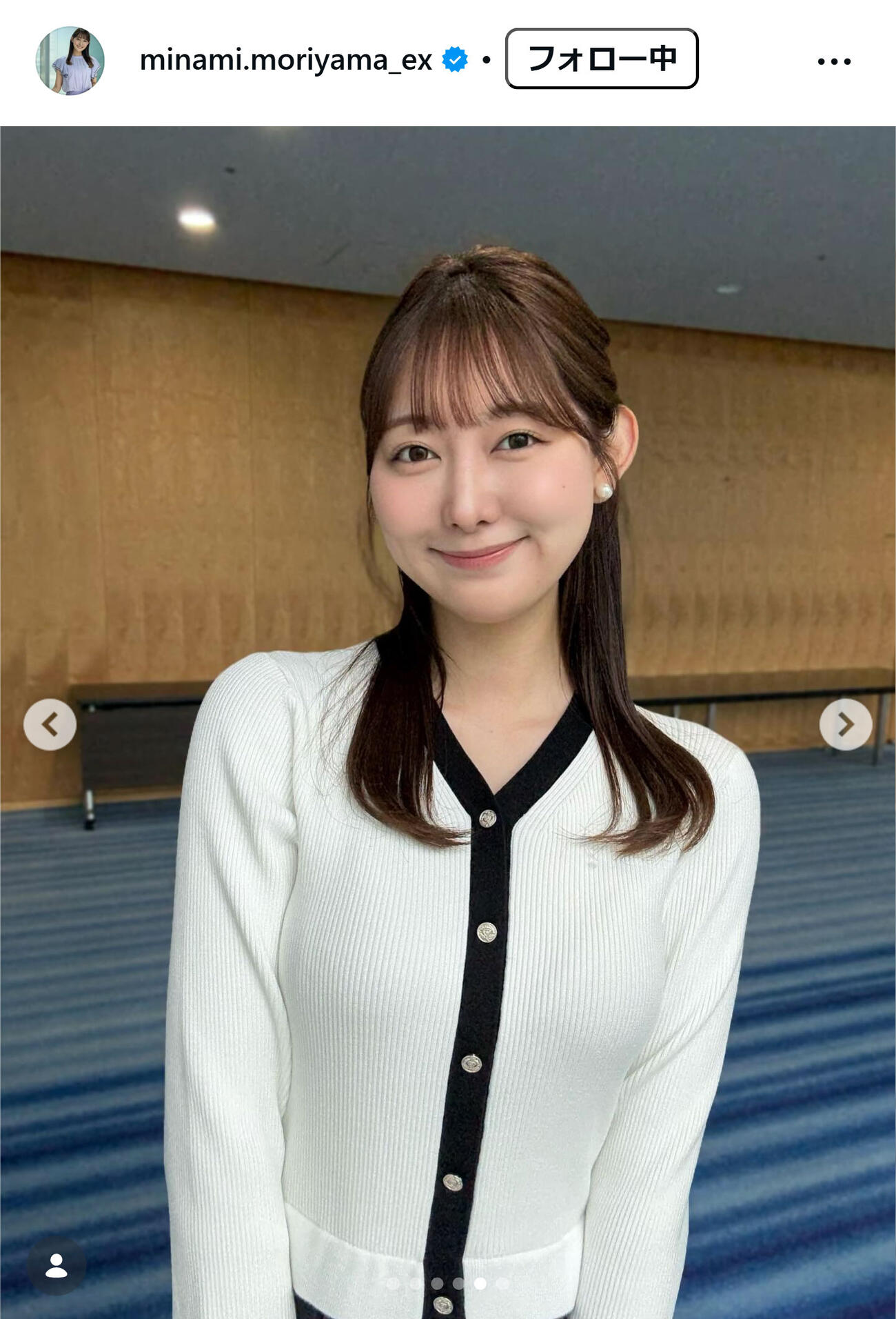 森山みなみアナのインスタグラムから