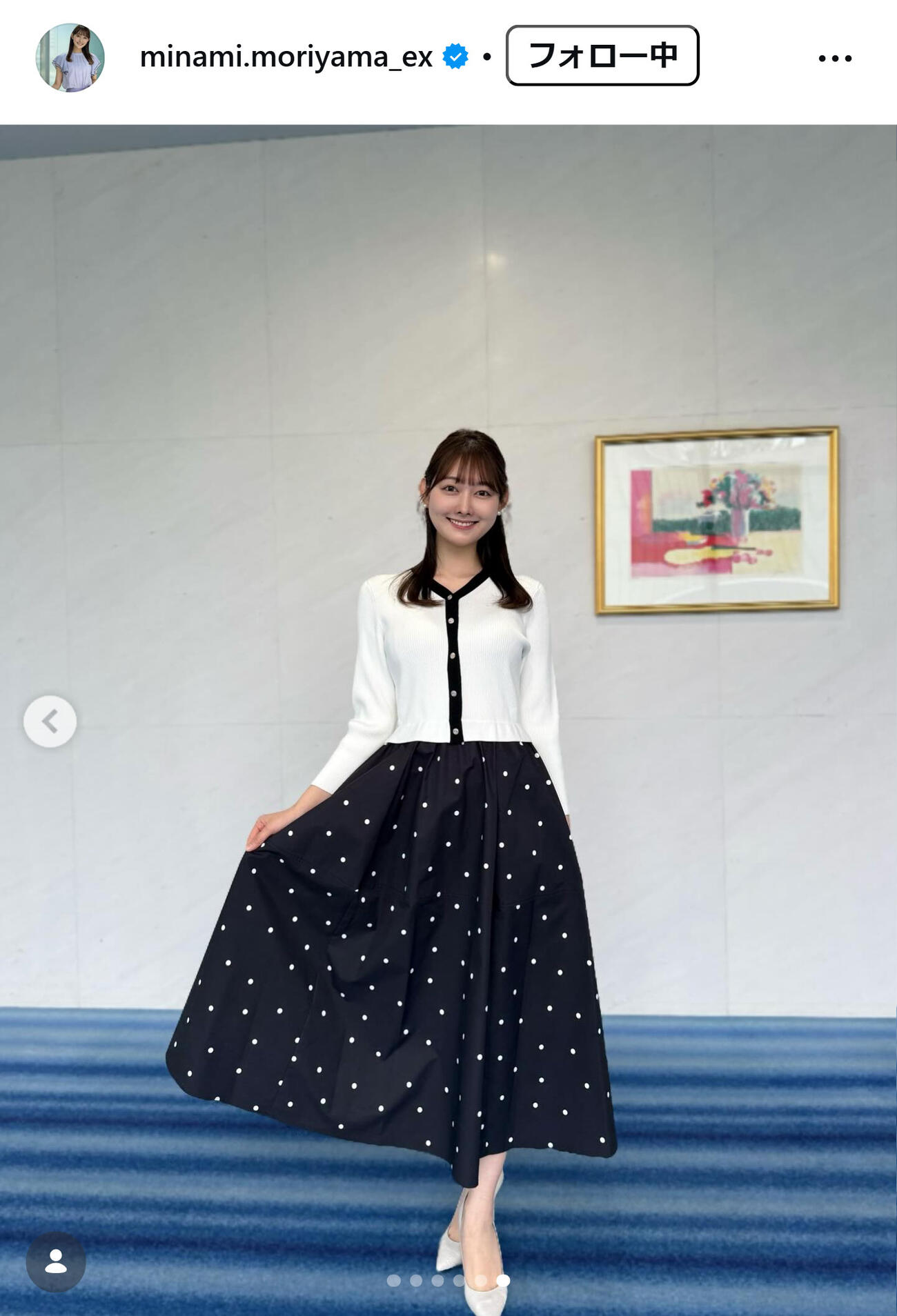 森山みなみアナのインスタグラムから
