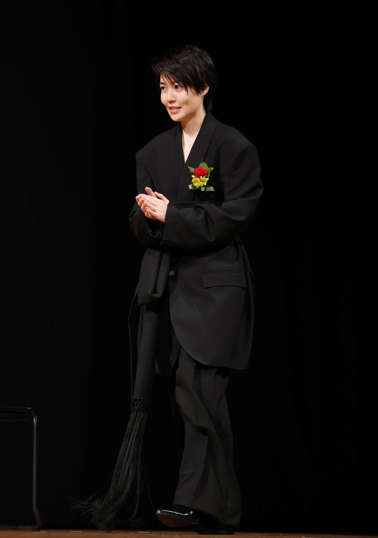 キネマ旬報ベスト・テン表彰式に登壇した主演女優賞のシム・ウンギョン（撮影・増田悦実）