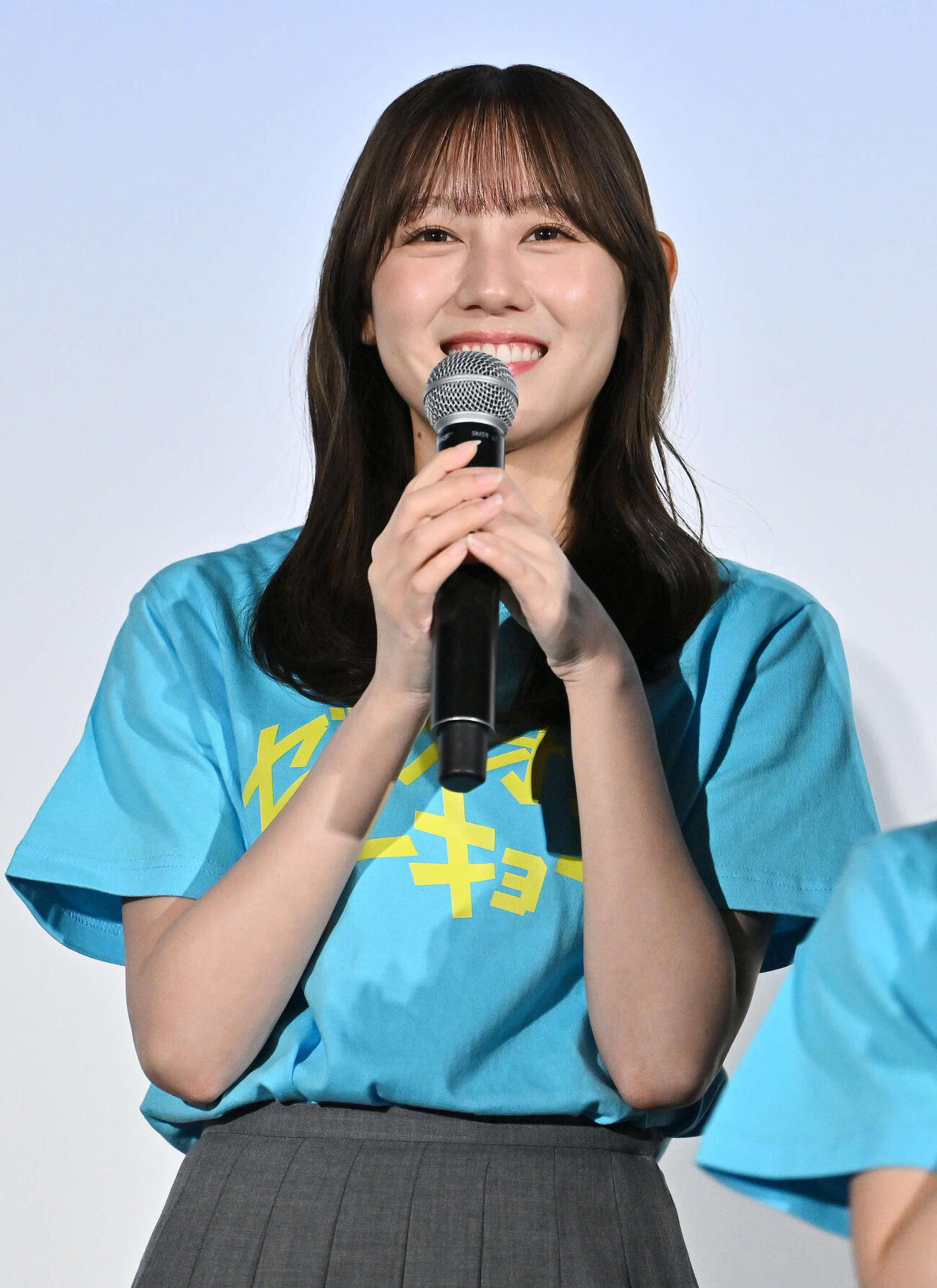 トークする日向坂46平岡海月（撮影・滝沢徹郎）