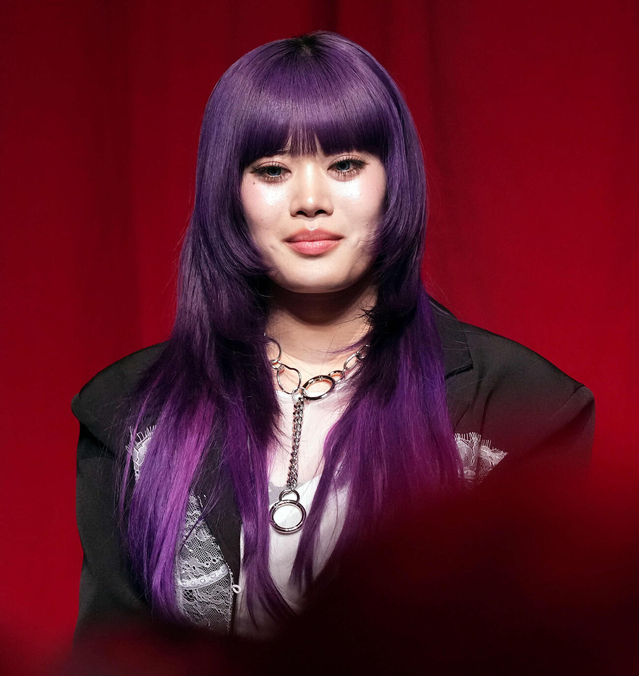 1stアルバムリスニングパーティーに登壇したHANAのNAOKO（撮影・たえ見朱実）