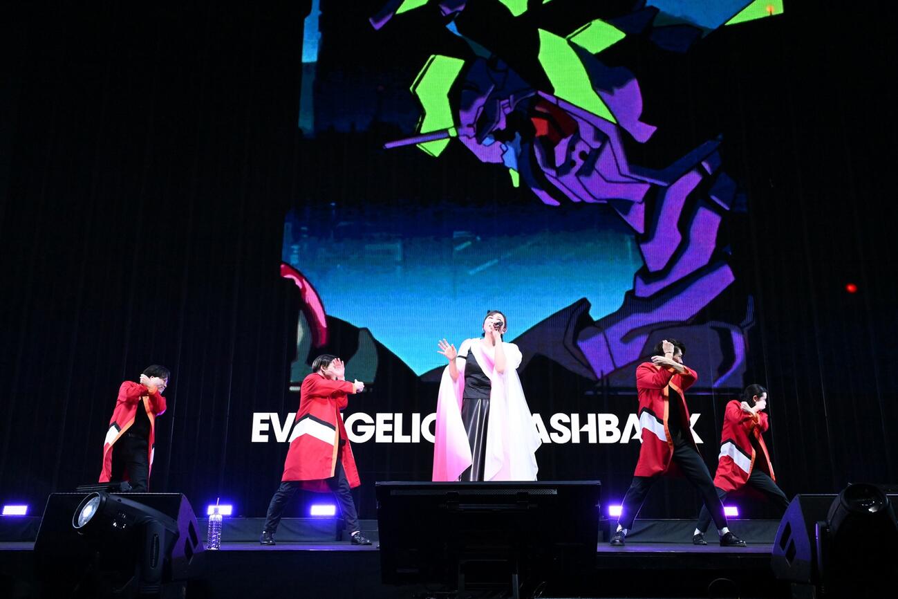 「エヴァンゲリオン」シリーズ30周年記念フェスイベントでスペシャルライブを行った高橋洋子（C）カラー（C）カラー／Project Eva.（C）カラー／EVA製作委員会