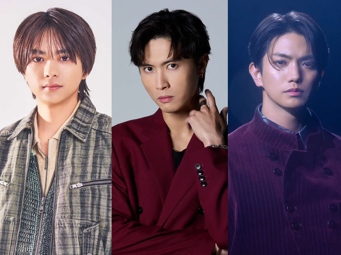 STARTO ENTERTAINMENTが製作する縦型ショートドラマ「エスドラ」で主演を務める（左から）timelesz佐藤勝利、A．B．C－Z橋本良亮、Aぇ！group正門良規
