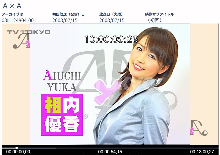 テレ東アーカイブのXから