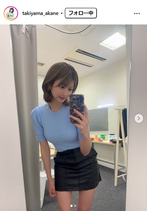 瀧山あかねアナのインスタグラムから
