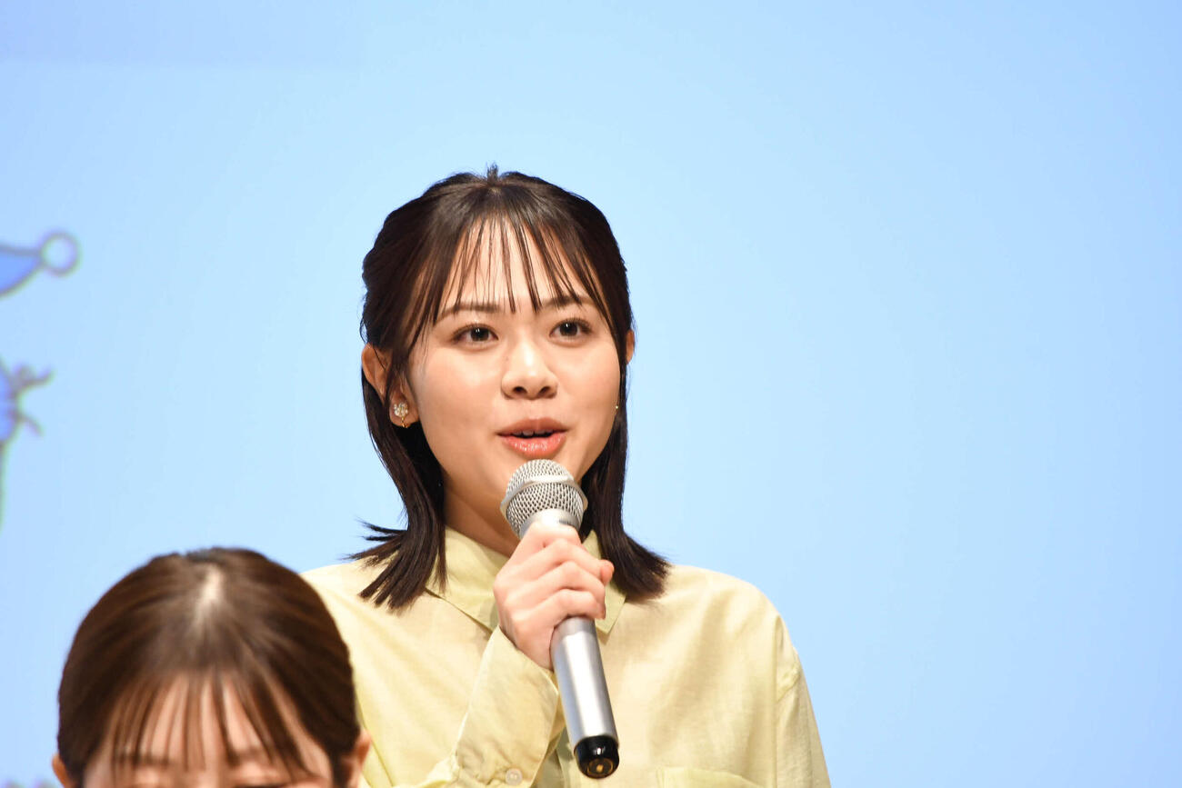 読売テレビ朝の新番組「テッパン朝ライブ　じゅーっと！」のサブMCに決まった増田陽名アナウンサー（撮影・阪口孝志）