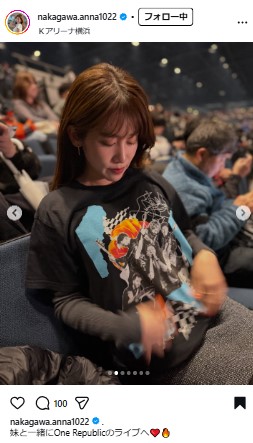 中川安奈のインスタグラムから