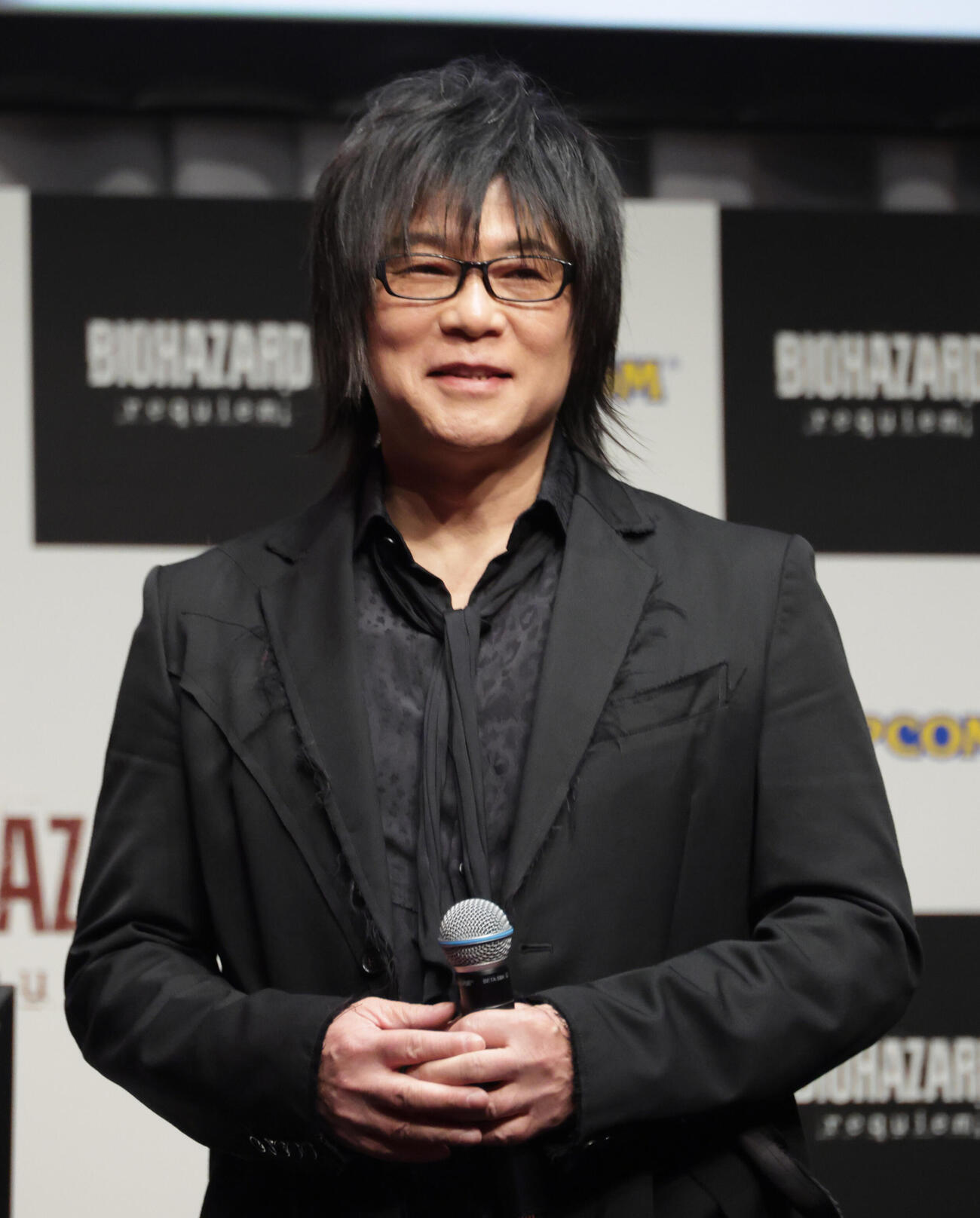 「バイオハザードレクイエム」完成披露発表会を行った森川智之（撮影・中島郁夫）