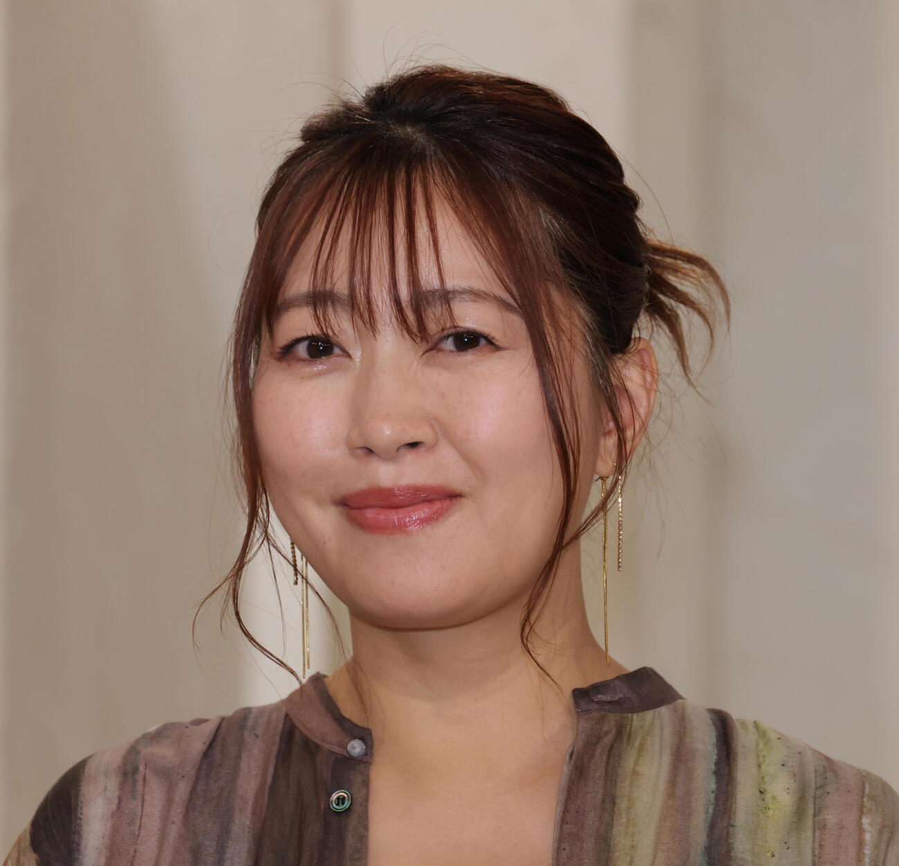 取材会を行った「日曜美術館」司会者の坂本美雨（撮影・中島郁夫）
