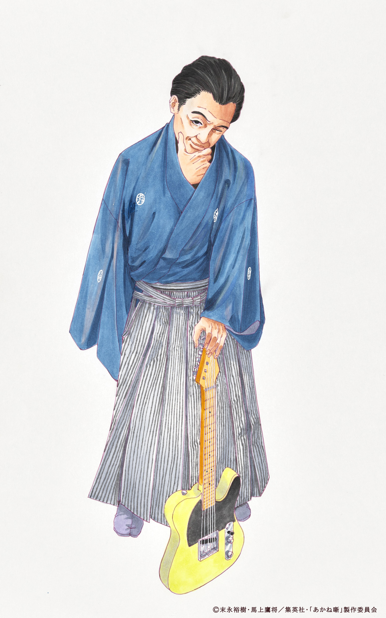 「あかね噺」の原作作画・馬上鷹将氏が書き下ろした桑田佳祐のイラスト