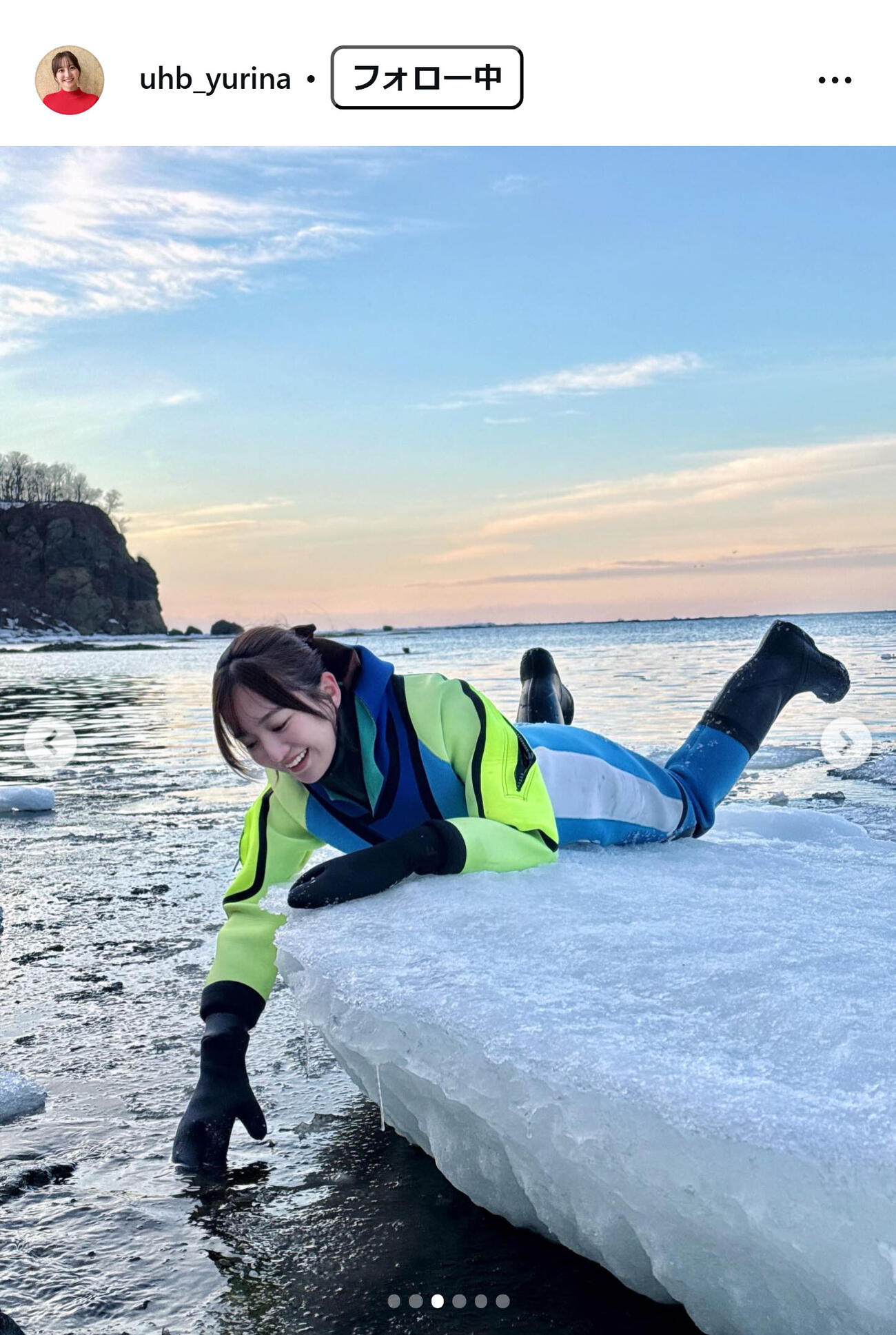 柴田祐里菜アナのインスタグラムから