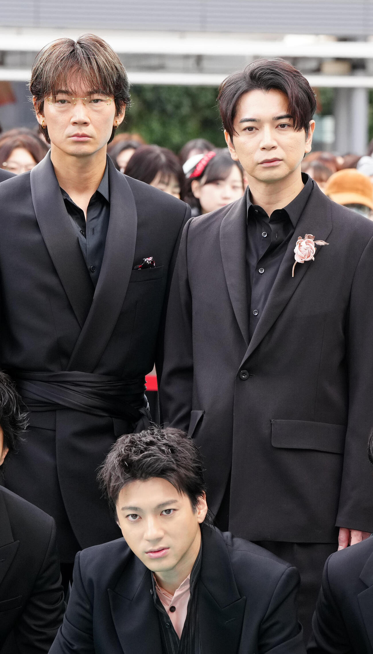 「ちるらん　新撰組鎮魂歌」制作発表イベントに臨む松本潤（右）と綾野剛（左）と山田裕貴（撮影・江口和貴）