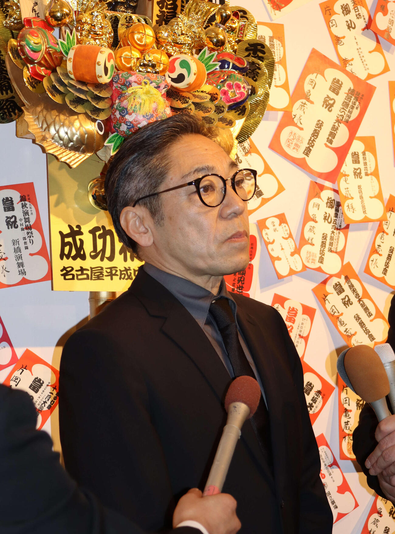 片岡亀蔵さんお別れの会に参列した市川中車