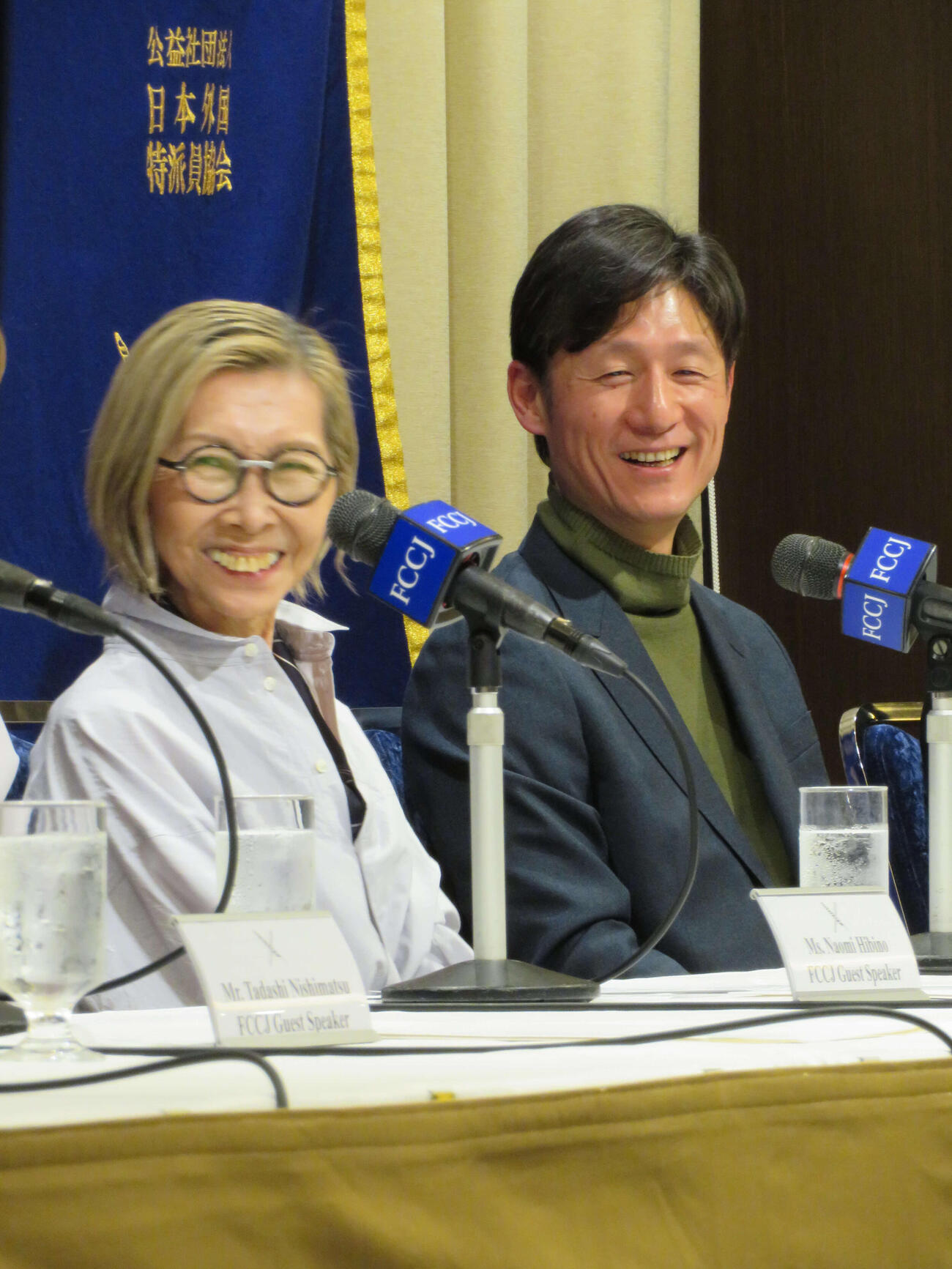 日本外国特派員協会で会見を開いた「国宝」の豊川京子氏と李相日監督（撮影・村上幸将）