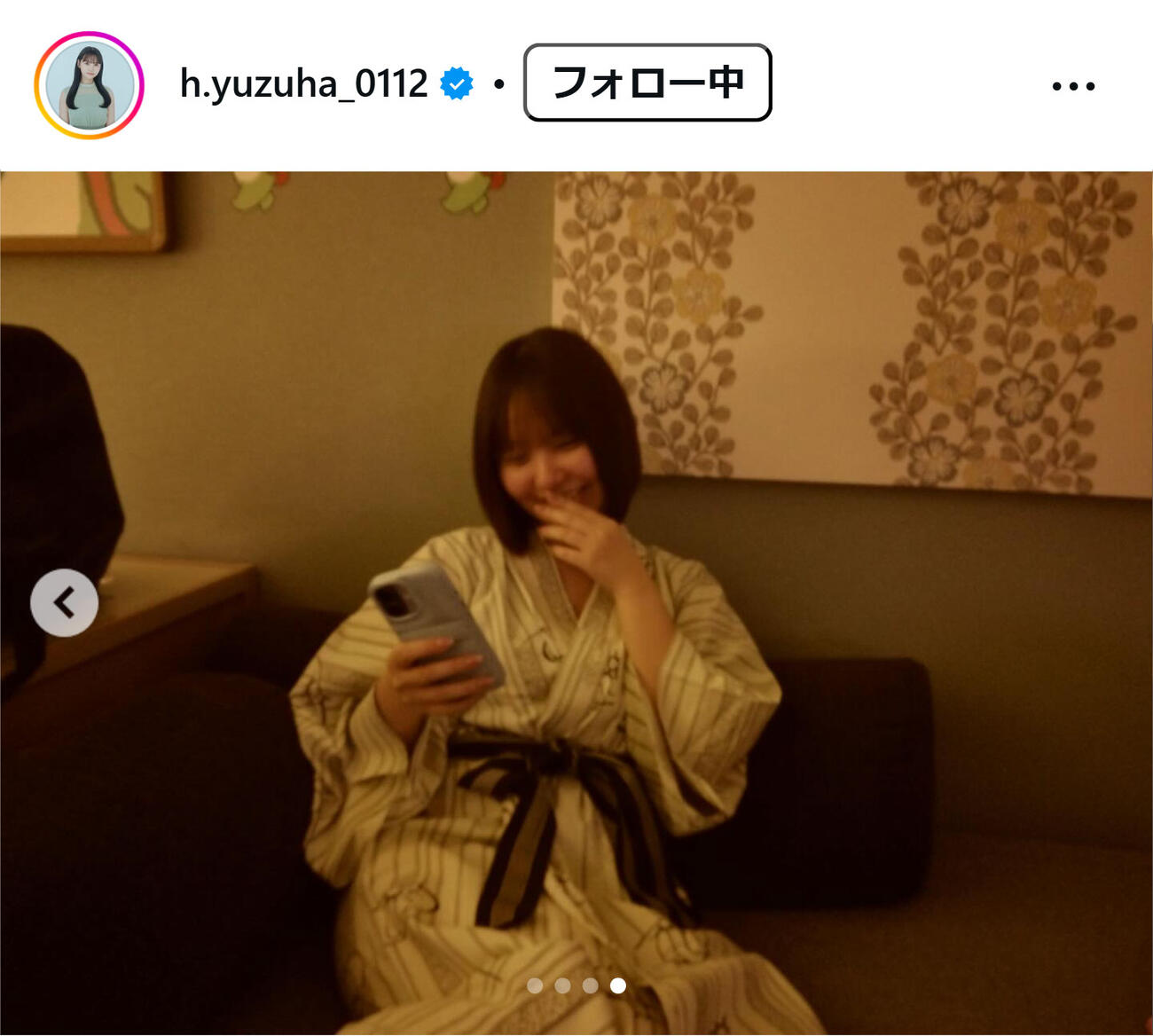 本郷柚巴のインスタグラムから
