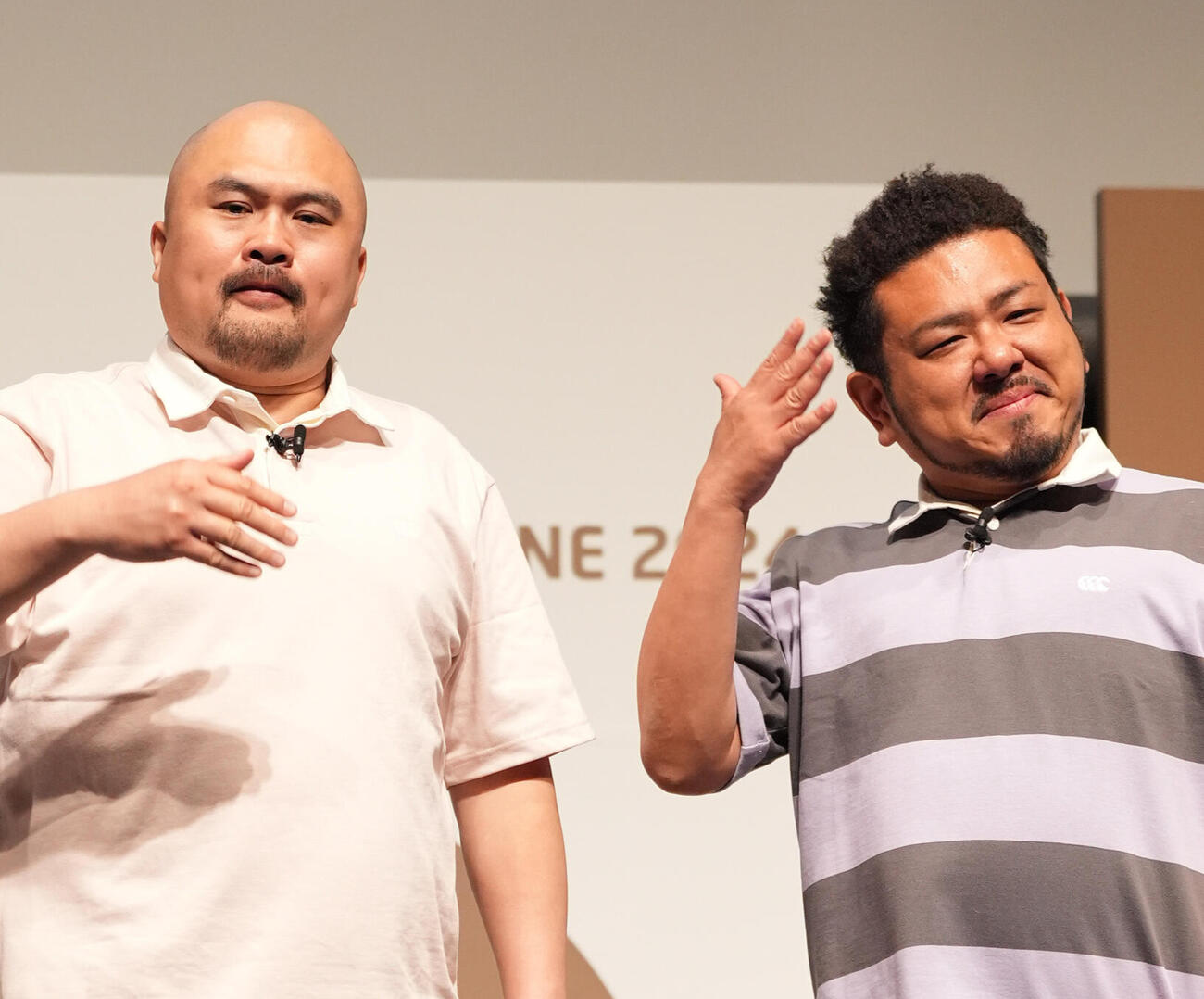 鬼越トマホークの良ちゃん（左）、金ちゃん（2025年5月撮影）