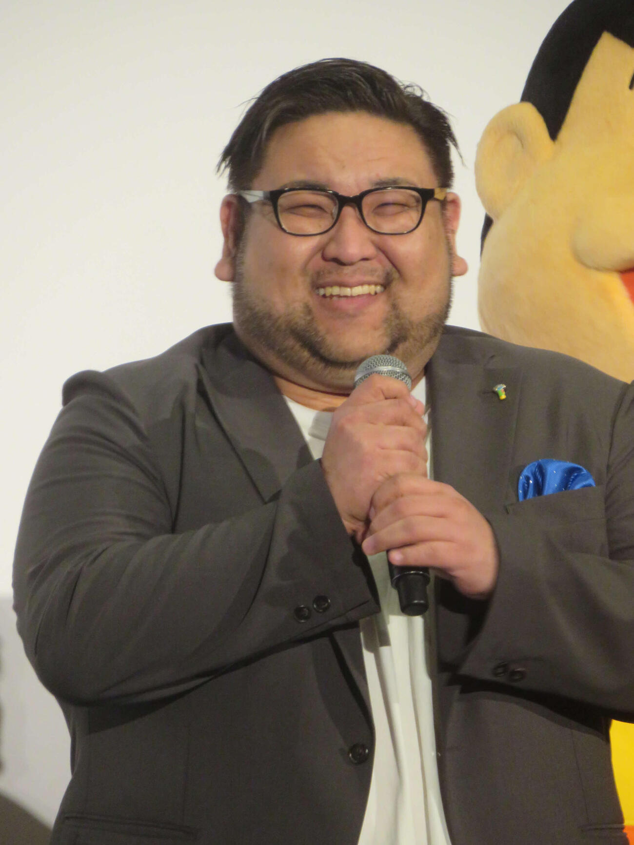 「映画ドラえもん　新・のび太の海底鬼岩島」公開記念舞台あいさつに出席した矢嶋哲生監督（撮影・川田和博）