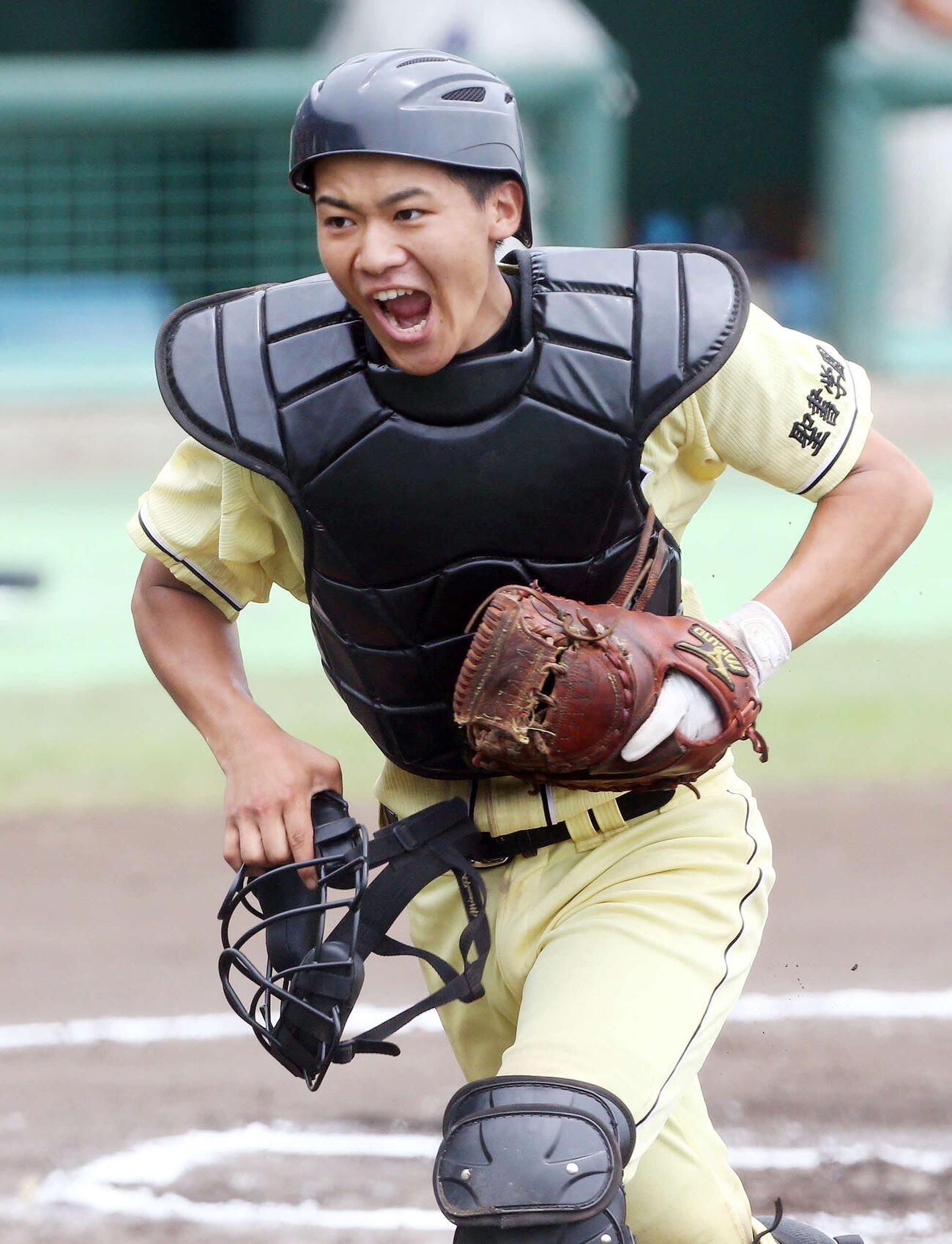 千葉英和3年時に捕手で主将を務めた新浜レオン（2013年撮影）
