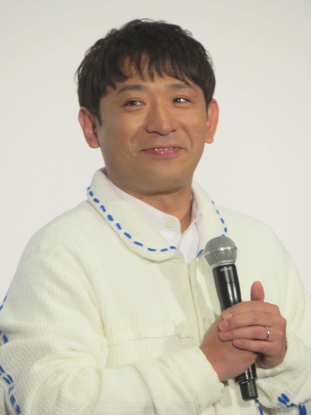 「映画ドラえもん　新・のび太の海底鬼岩島」公開記念舞台あいさつに出席したアルコ＆ピース酒井健太（撮影・川田和博）