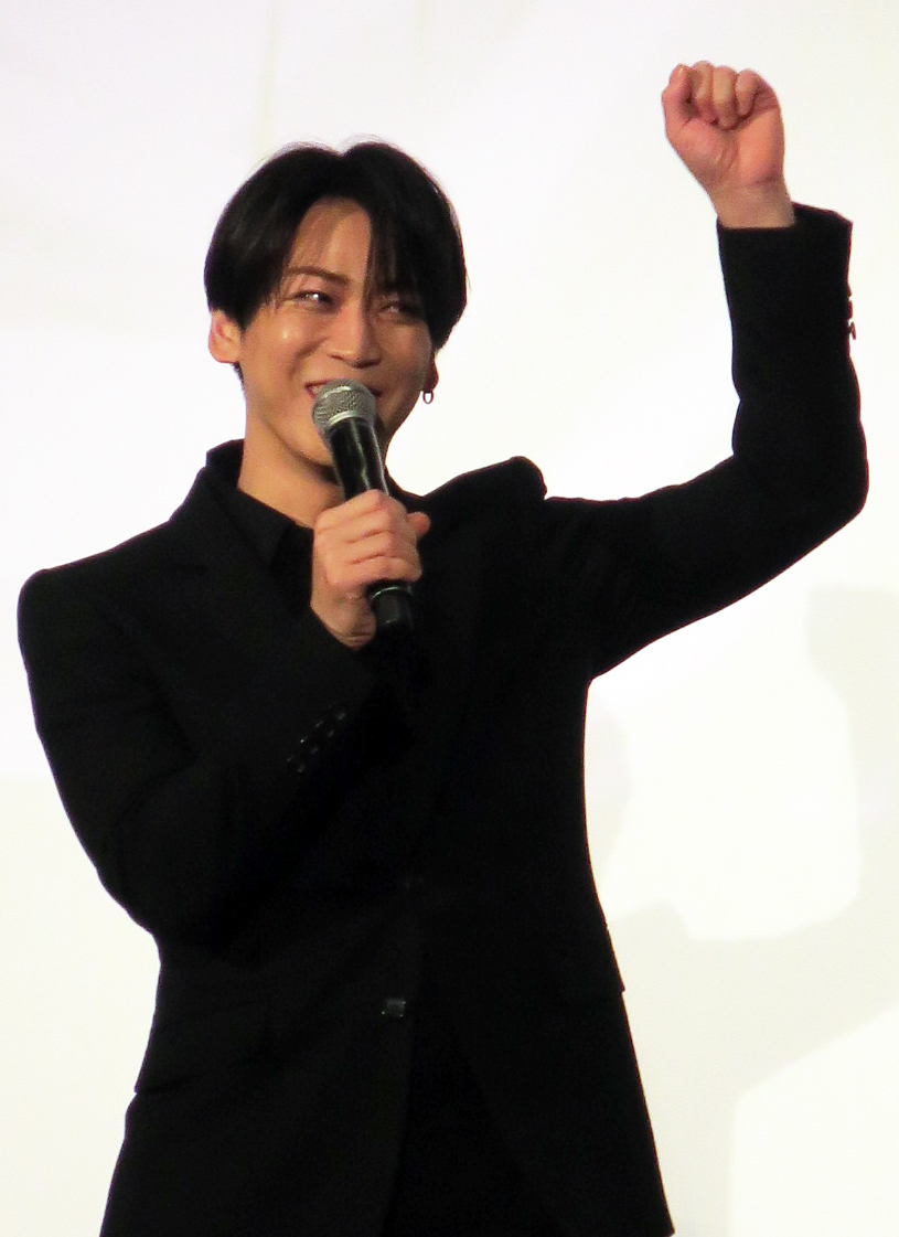 テレビアニメ「神の雫」先行上映会に登場した亀梨和也