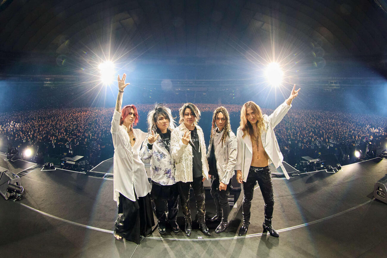LUNA SEA。左からSUGIZO、真矢さん、RYUICHI、INORAN、J