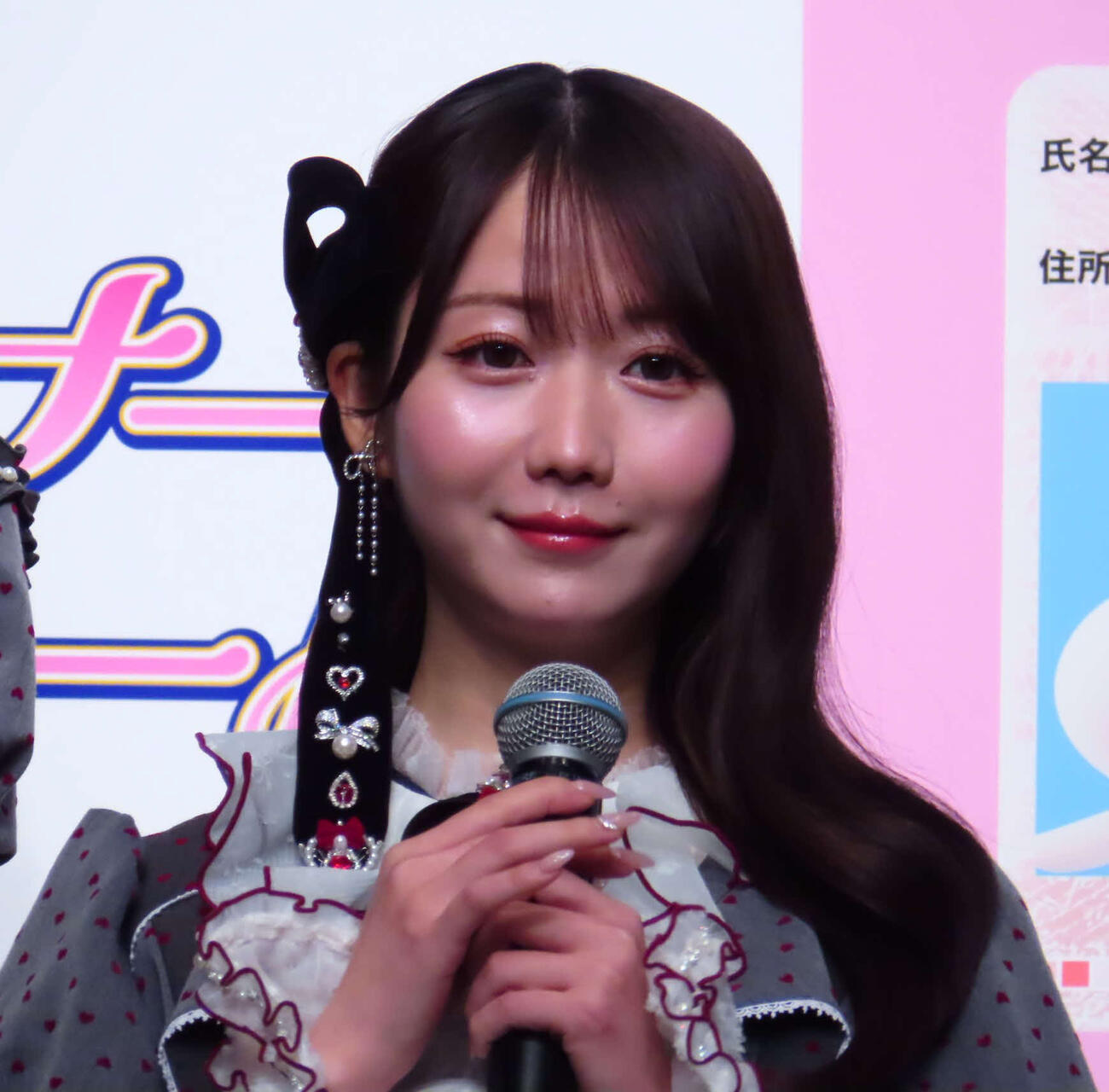 「マイナカードの利用促進」記者発表会に出席した大谷映美里