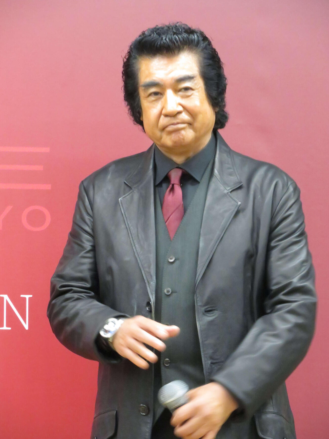KATE×仮面ライダー「HENSHIN THE FIRST」プレス試写会に出席した藤岡弘、（撮影・村上幸将）