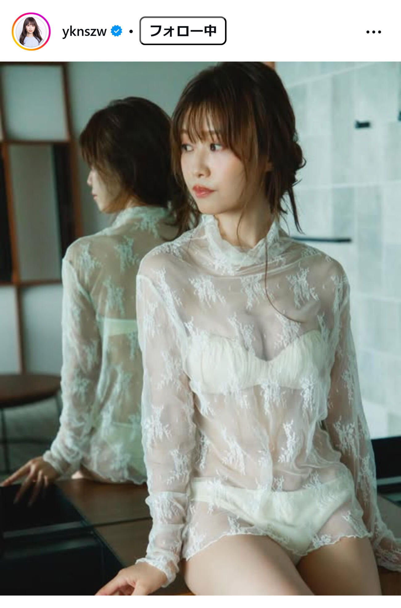 西澤由夏アナのインスタグラムから